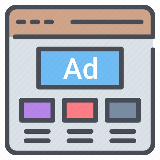 Web advertisement, web marketing, web ads, online advertisement, online marketing, social media marketing, online advertising icon - Download on Iconfinder