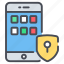 mobile app, security, protection, safety, secure, shield, password, technology 