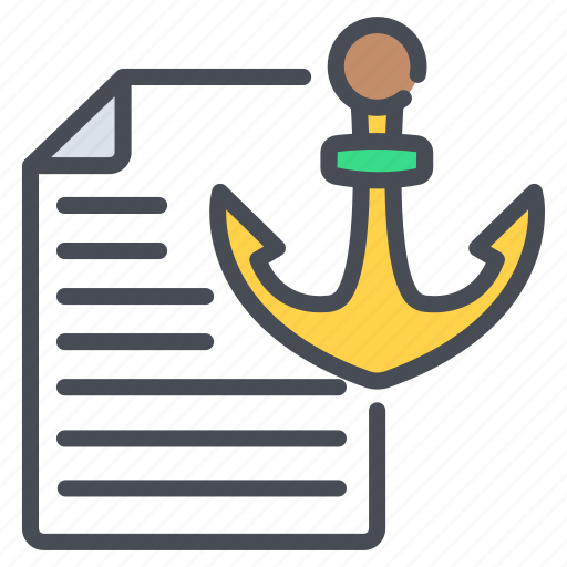 Anchor text, anchor document, linked document, anchor link, seo anchor, link text, document icon - Download on Iconfinder