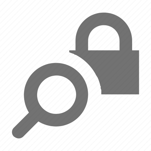 Lock, magnifier, magnifying, padlock, search privacy icon - Download on Iconfinder
