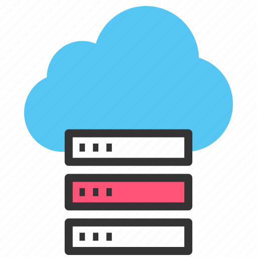 Cloud server, cloud storage, data transfer, database, server icon - Download on Iconfinder