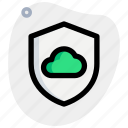 cloud, server, shield, storage