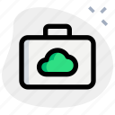 cloud, suitcase, storage, databank