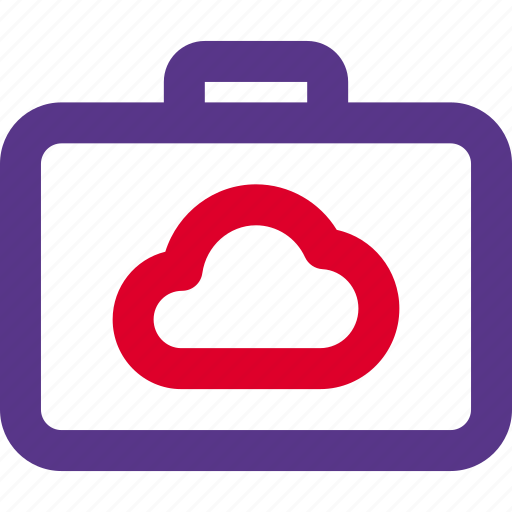 Cloud, suitcase, storage, databank icon - Download on Iconfinder