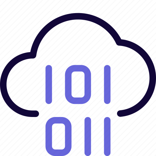 Cloud, server, binary, code icon - Download on Iconfinder