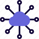 cloud, server, connection, network