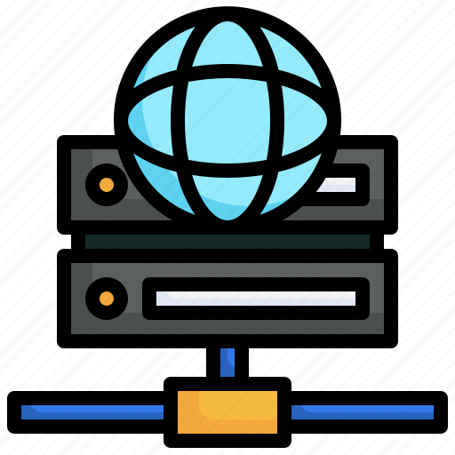 Hosting, server, network, connection, online, file, data icon - Download on Iconfinder