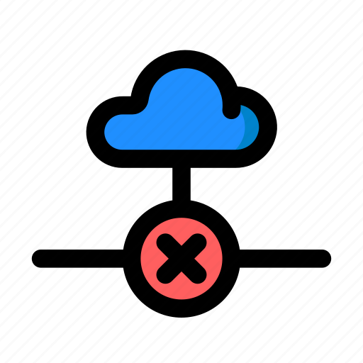 Access denied, block, cloud, cross, no access, connection error, disconnected icon - Download on Iconfinder