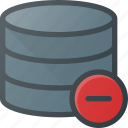 data, database, remove, server, storage