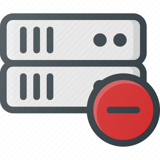 Data, database, remove, server, storage icon - Download on Iconfinder