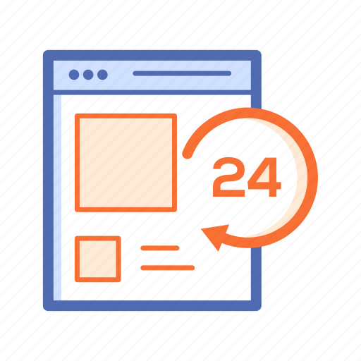 24 7, help, hour, online, surface icon - Download on Iconfinder