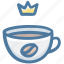 award, coffee, crown, cup, dring, hot, king 