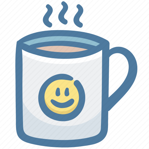 Coffee, cup, drink, happy, hot, smile, tea icon - Download on Iconfinder