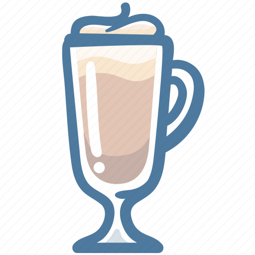 Coffee, drink, hot, latte, milk, mug, latte macchiato icon - Download on Iconfinder