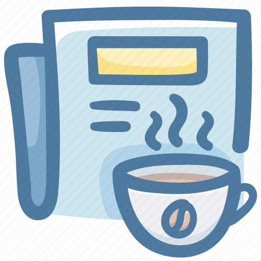 Coffee, drink, news, newspaper, time icon - Download on Iconfinder