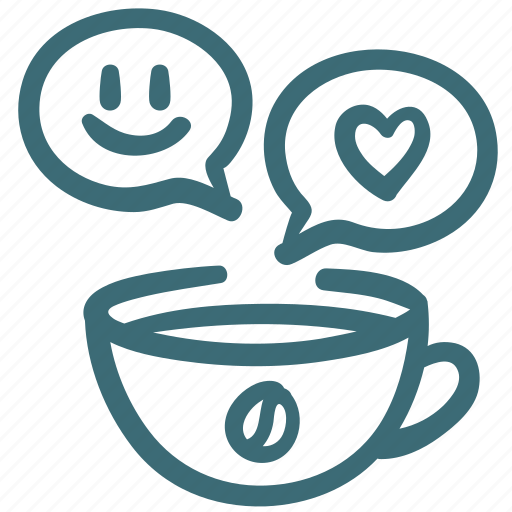 Cafe, coffee, favorite, love, meeting, message, smile icon - Download on Iconfinder