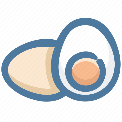 Boiled egg, egg yolk, eggs, hard boiled egg, yolk icon - Download on Iconfinder