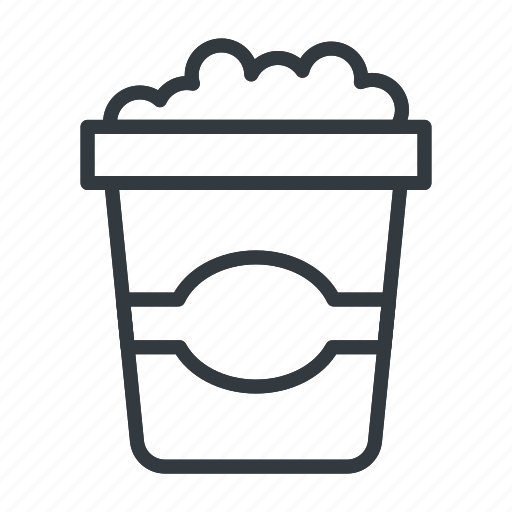 Popcorn, food, snack, corn, bucket, cardboard, box icon - Download on Iconfinder