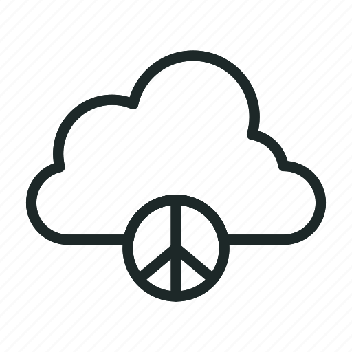 Peace, hippie, peaceful, love, cloud, pacifist, pacifism icon - Download on Iconfinder