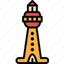 lighthouse, navigation, building, beacon, beach, ocean, guide, tower, light