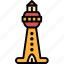 lighthouse, navigation, building, beacon, beach, ocean, guide, tower, light 