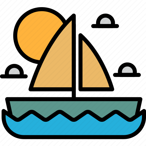 Sailboat, boat, ship, sail, transportation, yacht, cruise icon - Download on Iconfinder