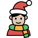 christmas, character, xmas, santa, hat, festive, happy, retro, celebration
