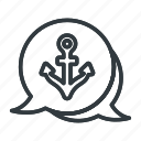 anchor, nautical, marine, metal, iron, sea, ship, equipment