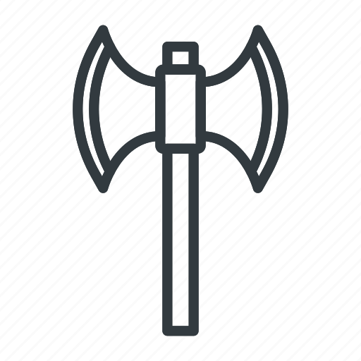 Poleaxe, axe, weapon, battle, medieval, iron, isolated icon - Download on Iconfinder