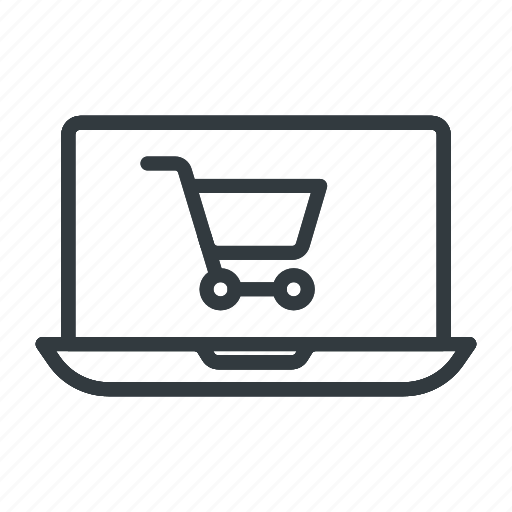 Online, laptop, computer, shopping, cart, basket, sale icon - Download on Iconfinder