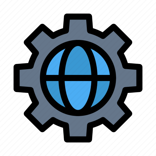 Gear, globe, setting icon - Download on Iconfinder