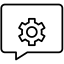 chat, gear, settings, talk, communication, message, uniqueicon 