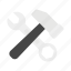 hammer, and, wrench, tools, food, tool, construction, equipment, settings, flag 