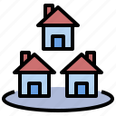 village, settlement, resident, estate, house