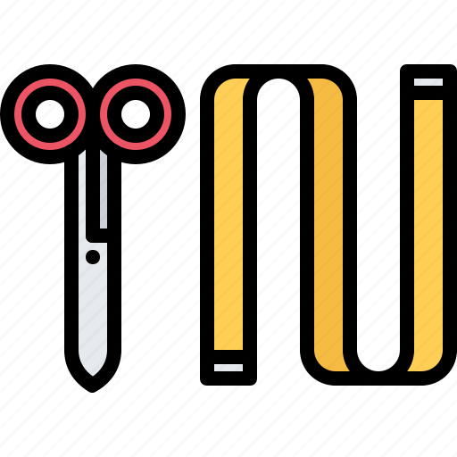 Measuring, tape, scissors, sewer, sewing, clothes icon - Download on Iconfinder