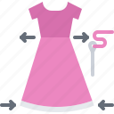 size, arrow, dress, thread, needle, sewer, sewing, clothes