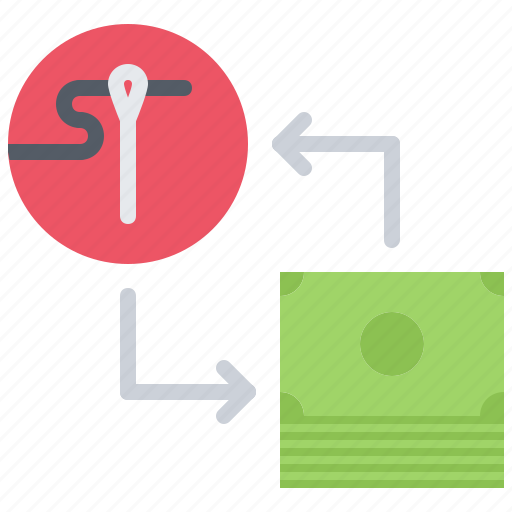 Money, exchange, purchase, thread, needle, sewer, sewing icon - Download on Iconfinder