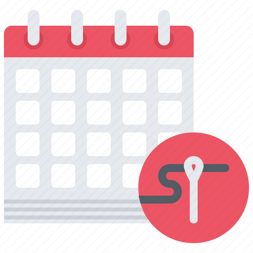 Thread, needle, calendar, date, sewer, sewing, clothes icon - Download on Iconfinder
