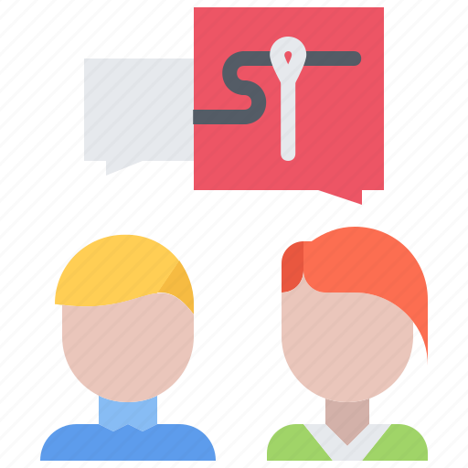 Thread, needle, consultation, people, dialogue, sewer, sewing icon - Download on Iconfinder