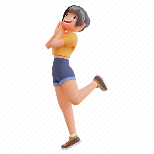 Sexy, girls, cute, avatar, cartoon, woman, people 3D illustration - Download on Iconfinder