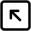 arrow, up, left, square, direction, navigation, slope 