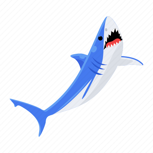 Prionace glauca, blue shark, shark fish, sea creature, aquatic animal icon - Download on Iconfinder