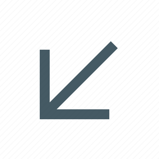 Down, left icon - Download on Iconfinder on Iconfinder