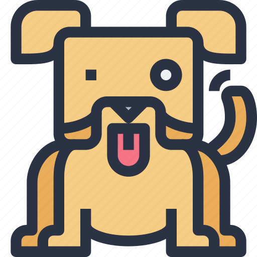 Animal, colored, dog, sharp edge icon - Download on Iconfinder