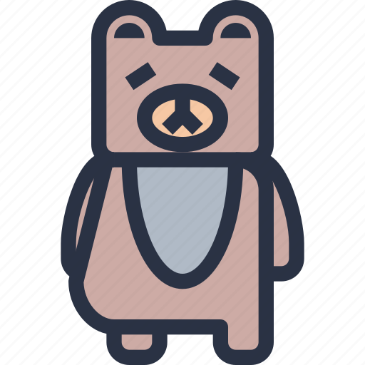 Animal, bear, colored, sharp edge icon - Download on Iconfinder
