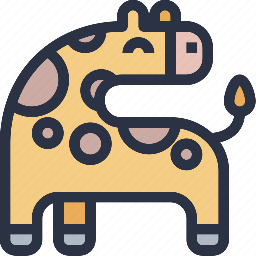 Animal, colored, giraffe, sharp edge icon - Download on Iconfinder