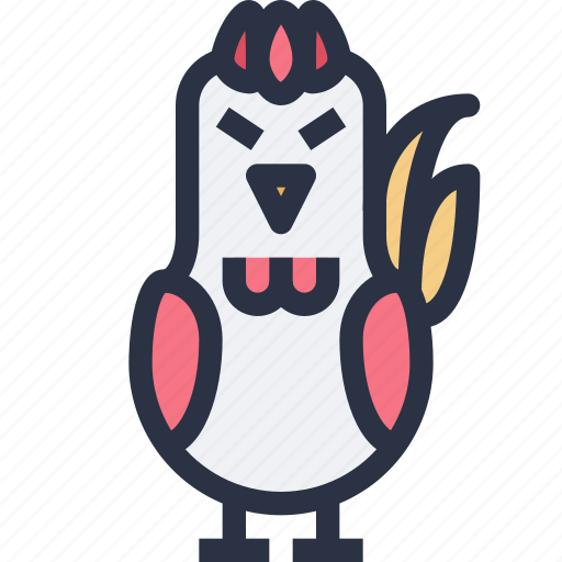 Animal, chicken, colored, sharp edge icon - Download on Iconfinder