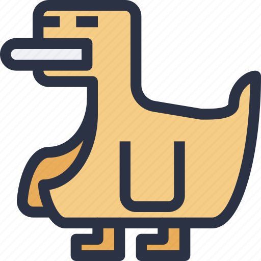 Animal, colored, duck, sharp edge icon - Download on Iconfinder