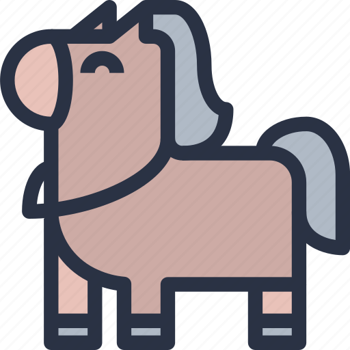 Animal, colored, horse, sharp edge icon - Download on Iconfinder