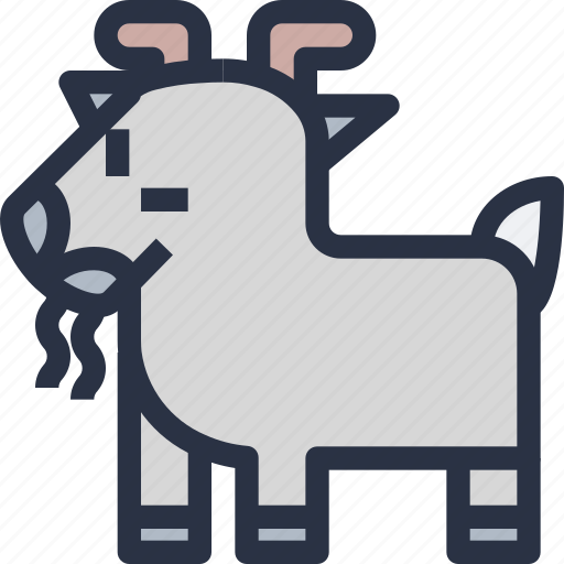 Animal, colored, goat, sharp edge icon - Download on Iconfinder